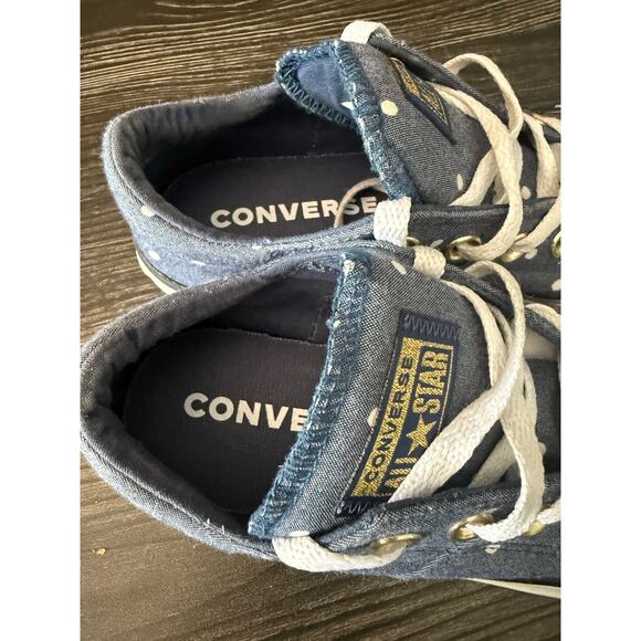 Converse Madison Oxford Low Top Sneaker Navy White Polka Dot Sz. 6 - Picture 5 of 8